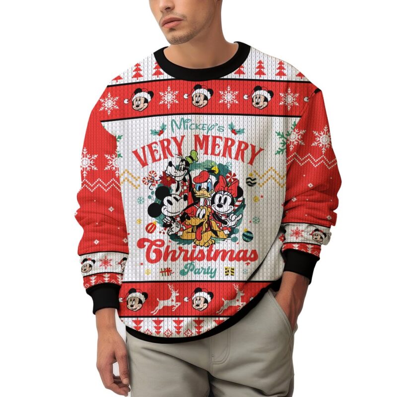 Hooktab Mickey's Very Merry Christmas Party Ugly Christmas Sweater Hooktab Mickey's Very Merry Christmas Party Ugly Christmas Sweater