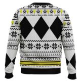 Hooktab Mighty Morphin White Power Rangers Ugly Christmas Sweater