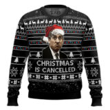 Hooktab Mike Christmas Is Cancelled The Office Ugly Christmas Sweater