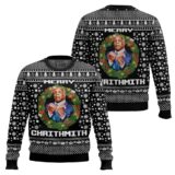 Hooktab Mike Tyson Merry Chrithmith Ugly Christmas Sweater