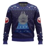 Hooktab Millennium Falcon Star Wars Ugly Christmas Sweater