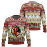 Hooktab Miller High Life Brews Ugly Christmas Sweater