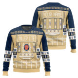 Hooktab Miller Lite American Beer - Custom Name Ugly Christmas Sweater