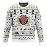 Hooktab Miller Lite American Pilsner Beer Ugly Christmas Sweater