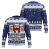 Hooktab Miller Lite Christmas Spirit Ugly Christmas Sweater