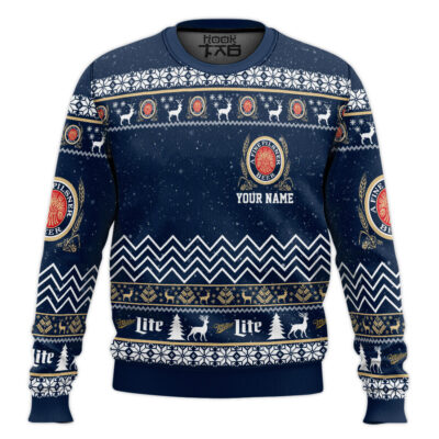 Hooktab Miller Lite Eagle - Custom name Ugly Christmas Sweater