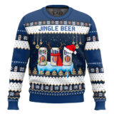 Hooktab Miller Lite Jingle Beer Ugly Christmas Sweater