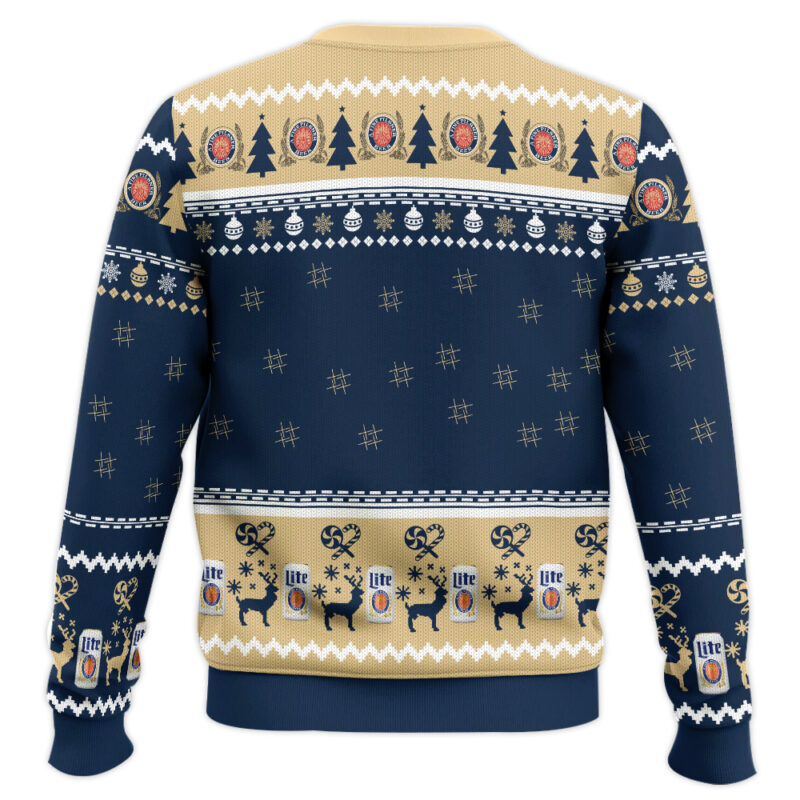 Hooktab Miller Lite Merry Kissmyass Ugly Christmas Sweater Hooktab Miller Lite Merry Kissmyass Ugly Christmas Sweater