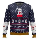Hooktab Miller Lite Snow Globe Ugly Christmas Sweater