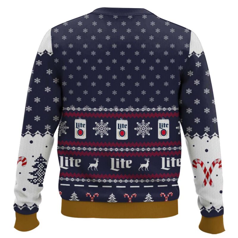 Hooktab Miller Lite Snow Globe Ugly Christmas Sweater Hooktab Miller Lite Snow Globe Ugly Christmas Sweater