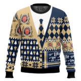 Hooktab Miller Lite Suit And Tie Ugly Christmas Sweater