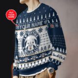 Hooktab Miller Lite Titties Funny - Custom Name Ugly Christmas Sweater