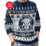 Hooktab Miller Lite Titties Funny - Custom Name Ugly Christmas Sweater