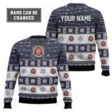 Hooktab Miller Lite Twinkle Lights - Custom Name Ugly Christmas Sweater