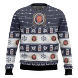 Hooktab Miller Lite Twinkle Lights - Custom Name Ugly Christmas Sweater
