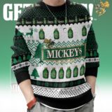 Hooktab Miller Mickey's Fine Malt Liquor Ugly Christmas Sweater