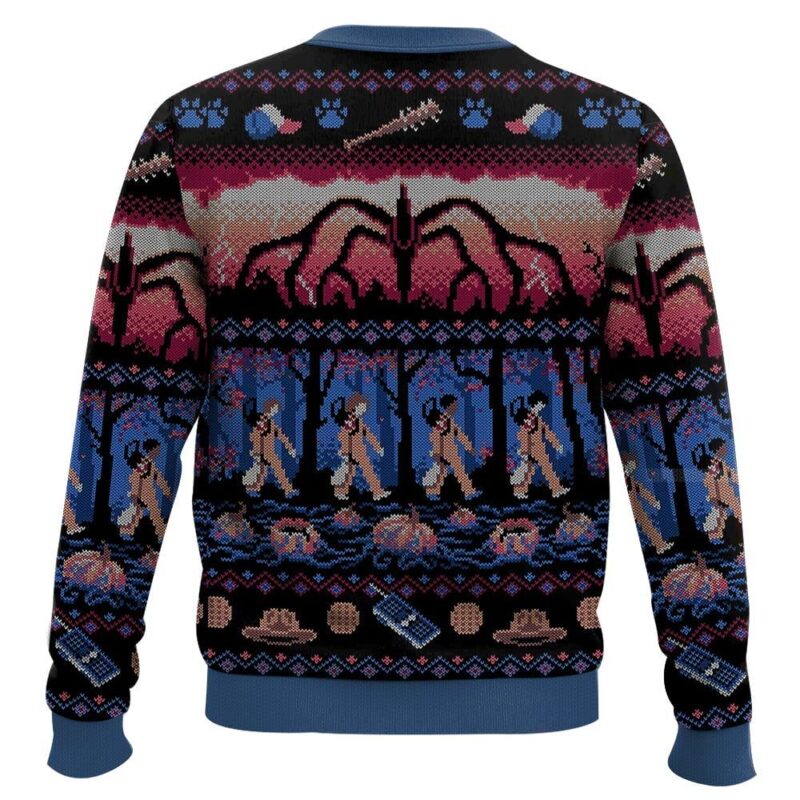 Hooktab Mind Flayer Stranger Things Ugly Christmas Sweater Hooktab Mind Flayer Stranger Things Ugly Christmas Sweater