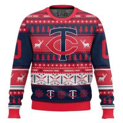 Hooktab Minnesota Twins - Custom Name And Number Ugly Sweater