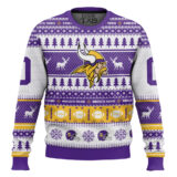 Hooktab Minnesota Vikings - Custom Name And Number Ugly Sweater