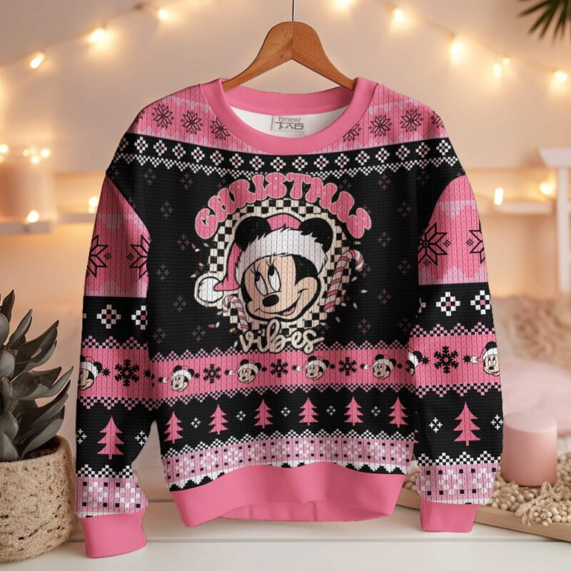 Hooktab Minnie Christmas Ugly Christmas Sweater Hooktab Minnie Christmas Ugly Christmas Sweater