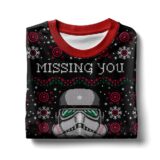 Hooktab Missing You At Christmas Star Wars Ugly Christmas Sweater
