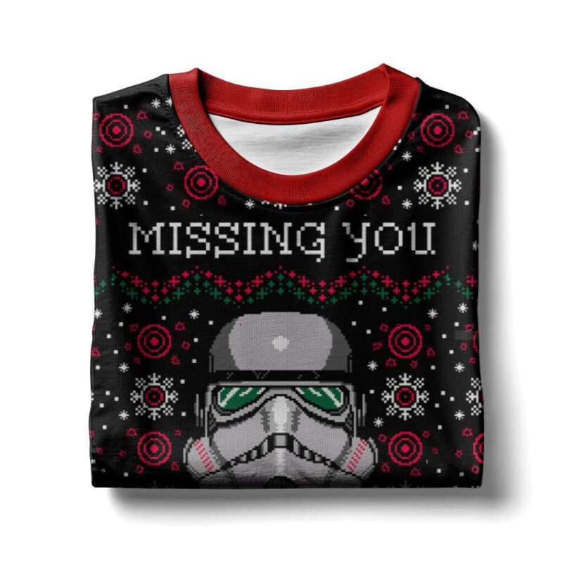 Hooktab Missing You At Christmas Star Wars Ugly Christmas Sweater Hooktab Missing You At Christmas Star Wars Ugly Christmas Sweater