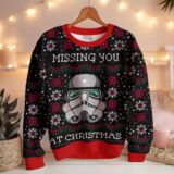 Hooktab Missing You At Christmas Star Wars Ugly Christmas Sweater