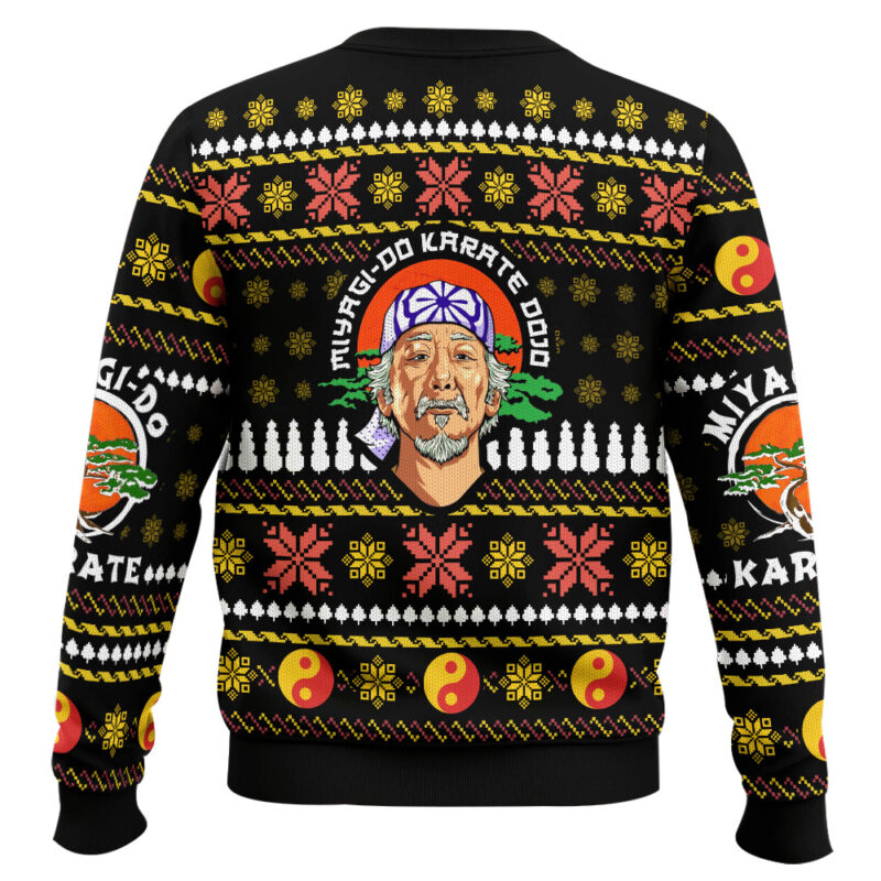 Hooktab Miyagi Karate Kid Ugly Christmas Sweater Hooktab Miyagi Karate Kid Ugly Christmas Sweater