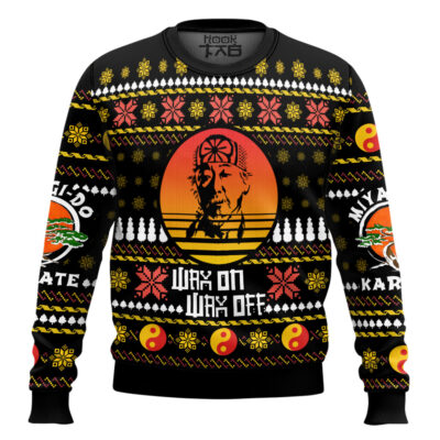 Hooktab Miyagi Karate Kid Ugly Christmas Sweater