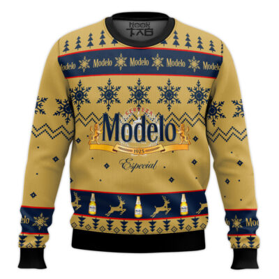 Hooktab Modelo Especial Beer - Custom Name Ugly Christmas Sweater