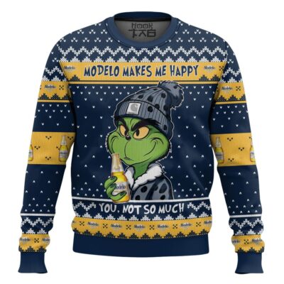 Hooktab Modelo Makes Me Happy Ugly Christmas Sweater