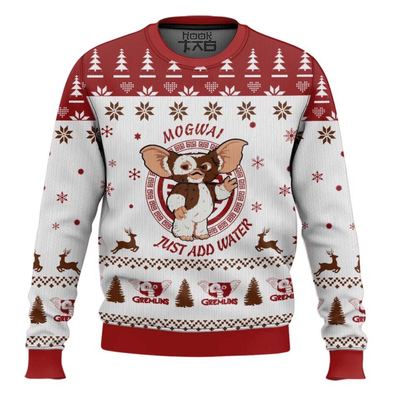 Hooktab Mogwai Just Add Water Gremlins Ugly Christmas Sweater
