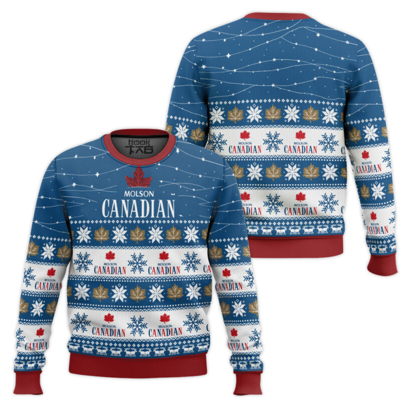 Hooktab Molson Canadian Ugly Christmas Sweater Hooktab Molson Canadian Ugly Christmas Sweater
