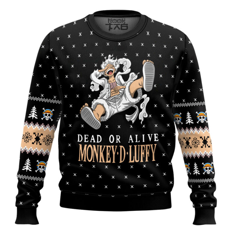 Hooktab Monkey D Luffy Dead Or Alive One Piece Ugly Christmas Sweater