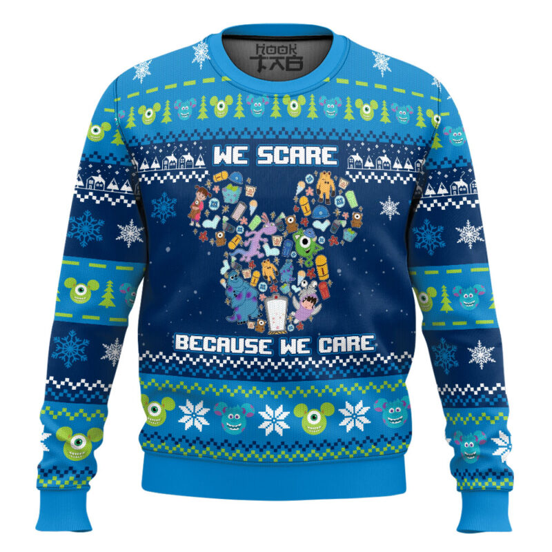Hooktab Monsters Inc Ugly Christmas Sweater