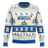 Hooktab montego cigarettes Blue Ugly Christmas Sweater