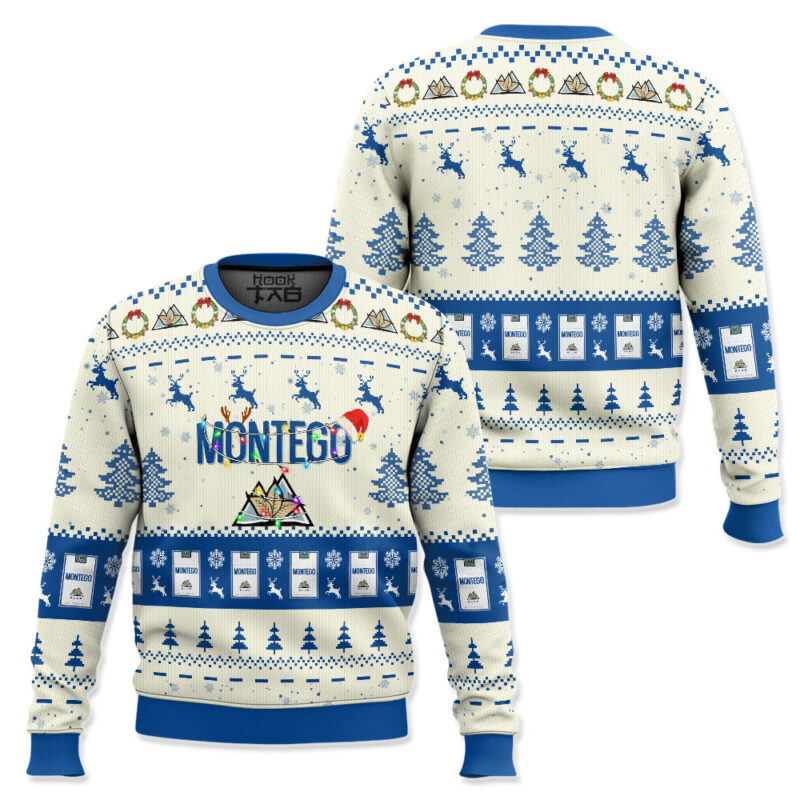Hooktab montego cigarettes Blue Ugly Christmas Sweater Hooktab montego cigarettes Blue Ugly Christmas Sweater