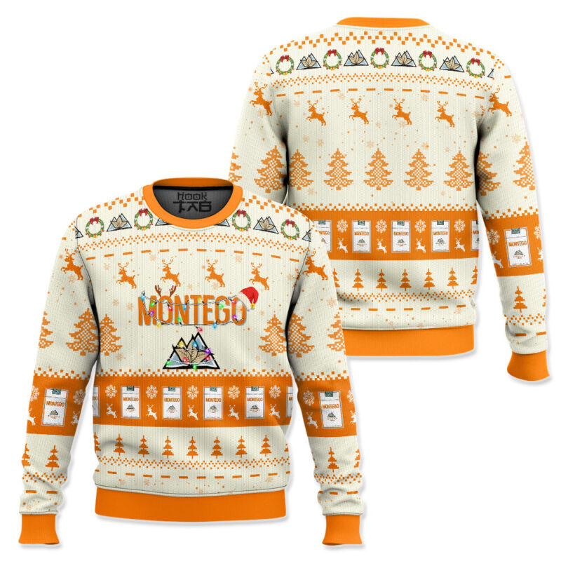 Hooktab montego cigarettes Orange Ugly Christmas Sweater Hooktab montego cigarettes Orange Ugly Christmas Sweater