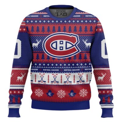 Hooktab Montreal Canadiens - Custom Name And Number Ugly Sweater