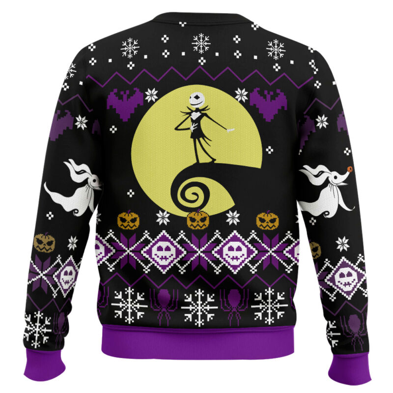 Hooktab Moonlight Jack Skellington Ugly Christmas Sweater Hooktab Moonlight Jack Skellington Ugly Christmas Sweater