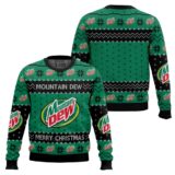 Hooktab Mountain Dew Merry Christmas Ugly Christmas Sweater