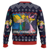 Hooktab Move It Football Head Hey Arnold! Ugly Christmas Sweater