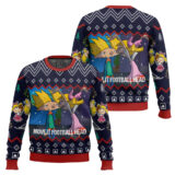 Hooktab Move It Football Head Hey Arnold! Ugly Christmas Sweater