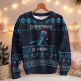 Hooktab Mr. Meeseeks “Christmas Is Pain” Rick And Morty Ugly Christmas Sweater