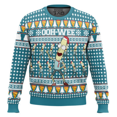 Hooktab Mr. Poopybutthole Ohh Wee Rick And Morty Ugly Christmas Sweater