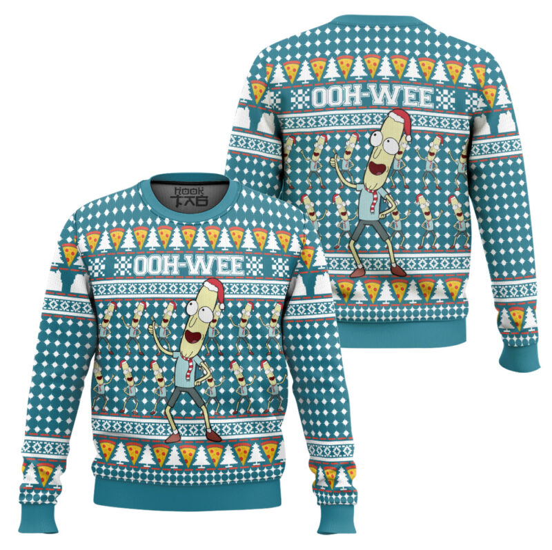 Hooktab Mr. Poopybutthole Ohh Wee Rick And Morty Ugly Christmas Sweater Hooktab Mr. Poopybutthole Ohh Wee Rick And Morty Ugly Christmas Sweater
