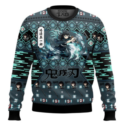 Hooktab Muichiro Tokito Ugly Christmas Sweater