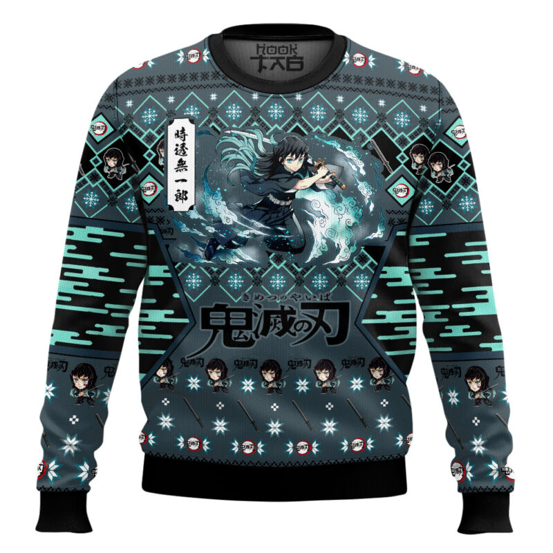 Hooktab Muichiro Tokito Ugly Christmas Sweater Hooktab Muichiro Tokito Ugly Christmas Sweater