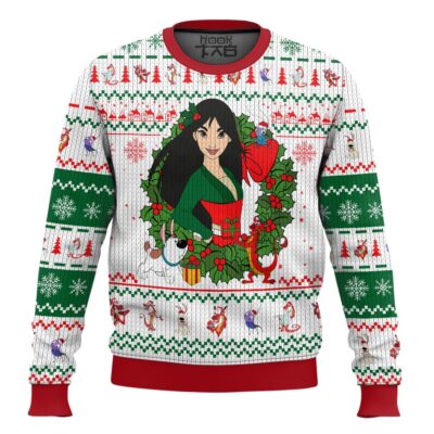 Hooktab Mulan Disney Princess Ugly Christmas Sweater