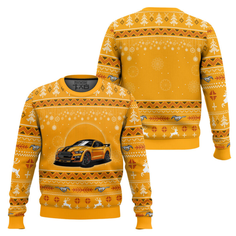 Hooktab Mustang Shelby GT350 Ugly Christmas Sweater Hooktab Mustang Shelby GT350 Ugly Christmas Sweater